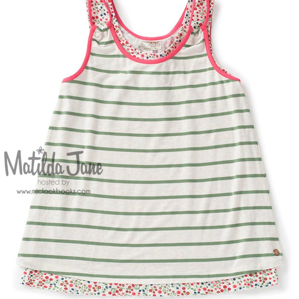 Matilda Jane Garden Variety stripe floral tank top